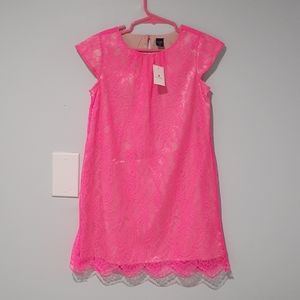 Baby Gap Dress Girls Hot Pink Lace Dress Size 5T